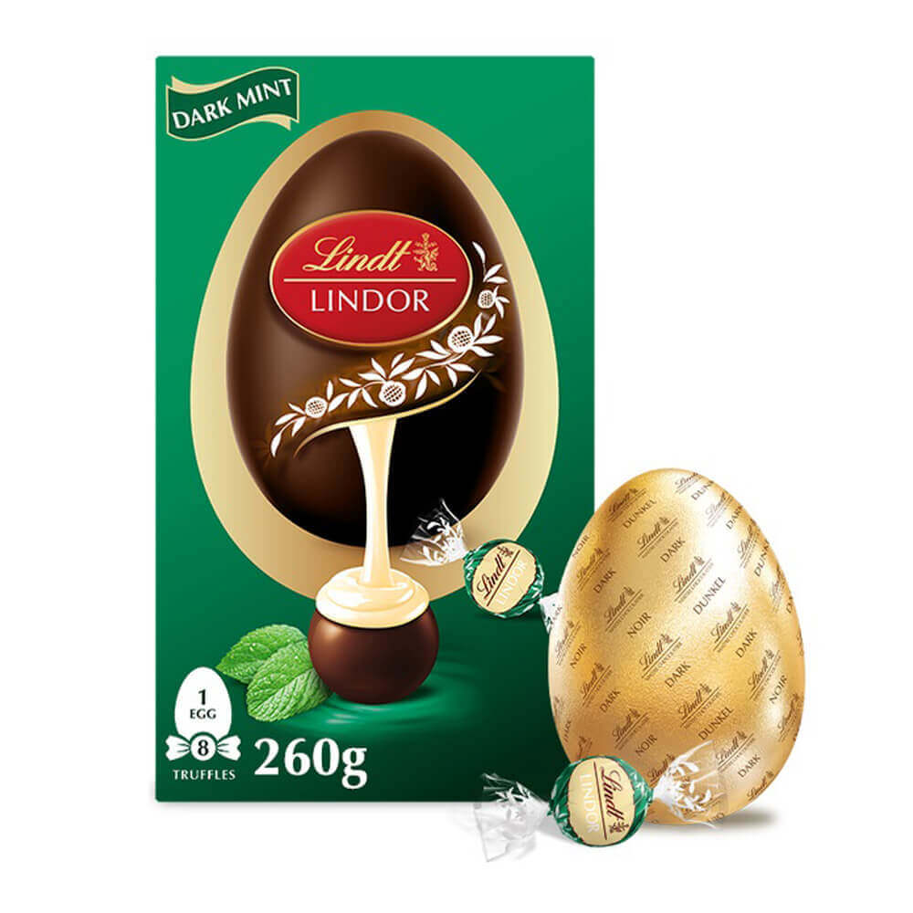 Lindt LINDOR Dark Mint Easter Egg 260g